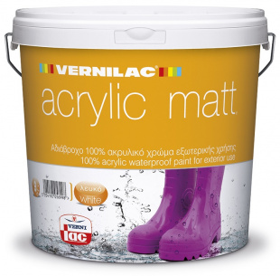 VERNILAC ACRYLIC MATT 100% акриловая краска для фасадов c повышенными гидроизолирующими свойствами 9 л.